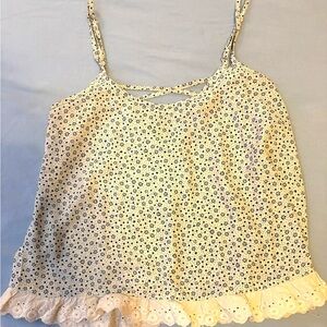 Delicate Floral Cream Camisole Top